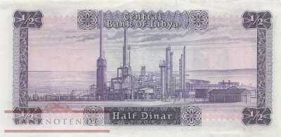 Libyen - 1/2  Dinar (#034b_VF)