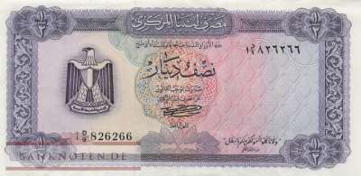 Libyen - 1/2  Dinar (#034b_VF)