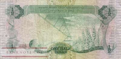 Libya - 1/2  Dinar (#048_F)