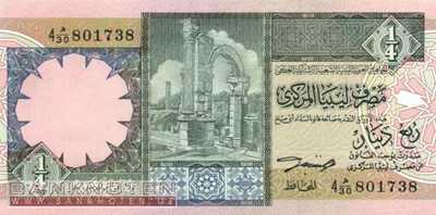 Libyen - 1/4  Dinar (#057b_UNC)