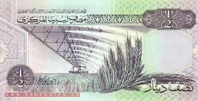 Libyen - 1/2  Dinar (#058c_UNC)