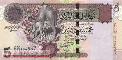 Libyen - 5  Dinars (#069a_UNC)