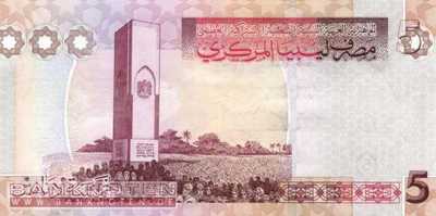 Libyen - 5  Dinars (#072_UNC)