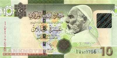Libyen - 10  Dinars (#078Aa_UNC)