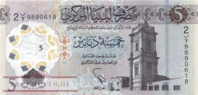 Libyen - 5  Dinars (#086_UNC)
