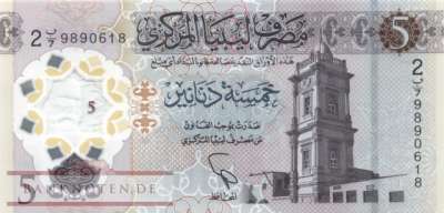 Libya - 5  Dinars (#086a_UNC)