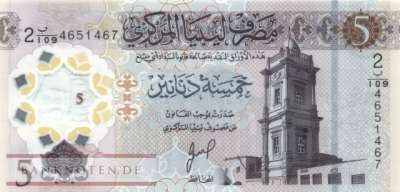 Libyen - 5  Dinars (#086b_UNC)