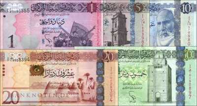 Libya:  1 - 50 Dinars (5 Banknoten)