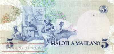 Lesotho - 5  Maloti (#002a_UNC)