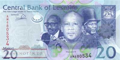 Lesotho - 20  Maloti (#022b_UNC)