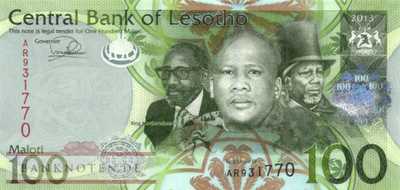 Lesotho - 100  Maloti (#024b_UNC)