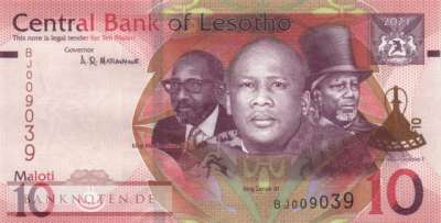 Lesotho - 10  Maloti (#026a_UNC)