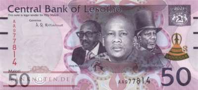 Lesotho - 50  Maloti (#028a_UNC)