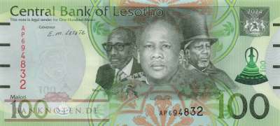 Lesotho - 100  Maloti (#029b_UNC)