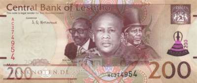 Lesotho - 200  Maloti (#030a_UNC)