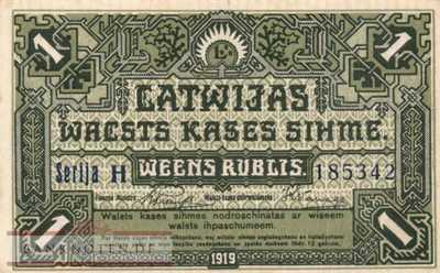 Lettland - 1  Rublis (#002b_AU)