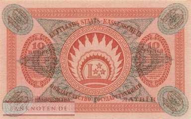 Lettland - 10  Rubli (#004e_UNC)