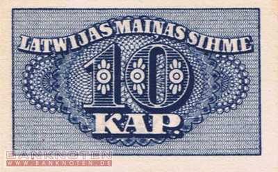 Latvia - 10  Kapeikas (#010a_UNC)