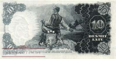 Latvia - 10 Latu (#029a_VF)