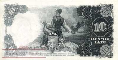 Latvia - 10  Latu (#029b_AU)