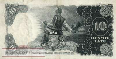 Lettland - 10 Latu (#029e_VF)