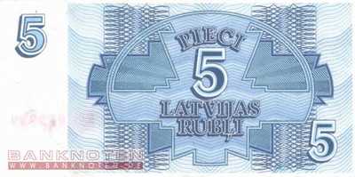 Lettland - 5  Rublis (#037_VF)
