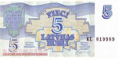 Lettland - 5  Rublis (#037_VF)