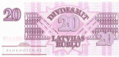 Lettland - 20  Rublis (#039_UNC)