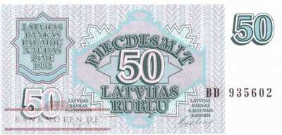 Latvia - 50  Rublis (#040_UNC)