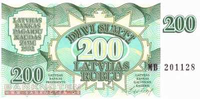 Latvia - 200  Rublis (#041_UNC)