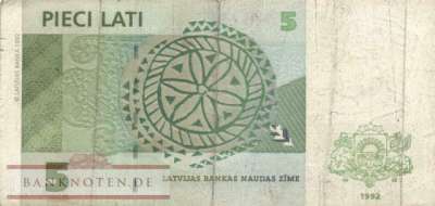 Lettland - 5  Lati (#043_VG)