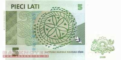 Latvia - 5  Lati (#053c_UNC)
