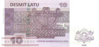 Latvia - 10  Latu (#054_UNC)