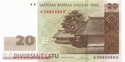 Lettland - 20  Latu (#055b_UNC)
