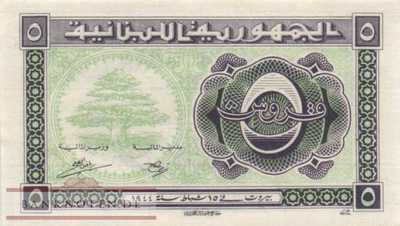 Lebanon - 5  Piastres (#038_UNC)