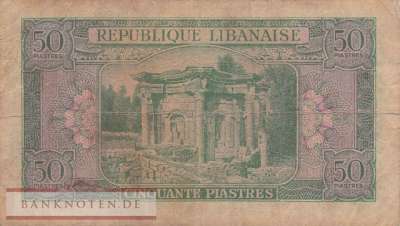 Libanon - 50  Piastres (#043-50_F)