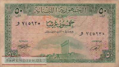 Libanon - 50  Piastres (#043-50_F)