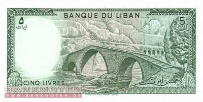 Lebanon - 5  Livres (#062c-7804_UNC)