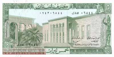 Lebanon - 5  Livres (#062c-7804_UNC)