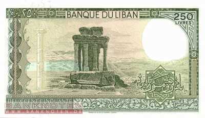 Lebanon - 250  Livres (#067e-88_UNC)