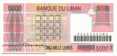 Lebanon - 5.000  Livres (#075_UNC)