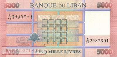Lebanon - 5.000  Livres (#091b_UNC)