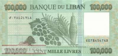 Lebanon - 100.000  Livres (#105b_UNC)