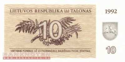 Litauen - 10  Talonas (#040_UNC)