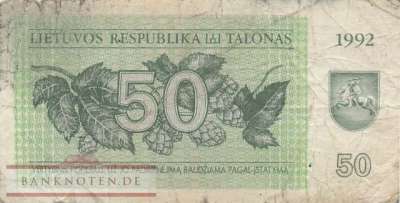 Litauen - 50 Talonas (#041_VG)