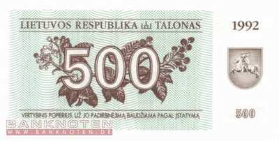 Lituhania - 500  Talonu (#044_UNC)