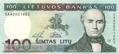 Litauen - 100  Litu (#050b_UNC)
