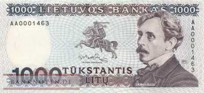 Lituhania - 1.000  Litu (#052_UNC)