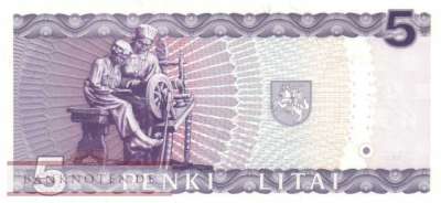 Lituhania - 5  Litas (#055a_UNC)