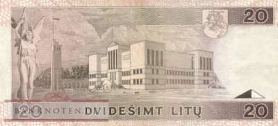 Lituhania - 20  Litu (#057a_VF)